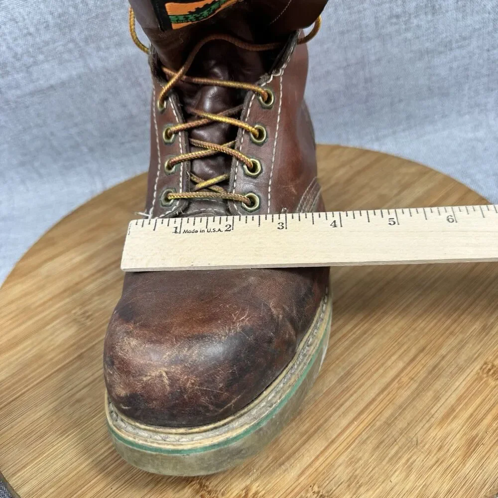 Hytest Boots Men's Size 8.5 Leather Work Metatarsal Guard Vintage